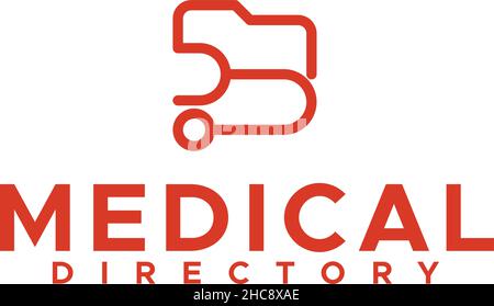 Modernes Design MEDIZINISCHE VERZEICHNIS Gesundheit Logo Design Stock Vektor