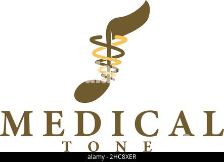 Modernes Design MEDIZINISCHE TON Klinik Logo-Design Stock Vektor