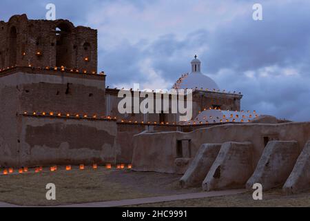 Heiligabend an Tumacacori Mission Stockfoto