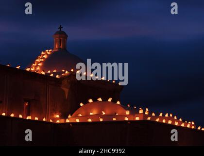 Heiligabend an Tumacacori Mission Stockfoto