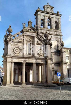 Kirche von Nossa Senhora da Graca, im Jahr 1511 abgeschlossen, wichtige Renaissance religiösen Denkmal, Evora, Portugal Stockfoto