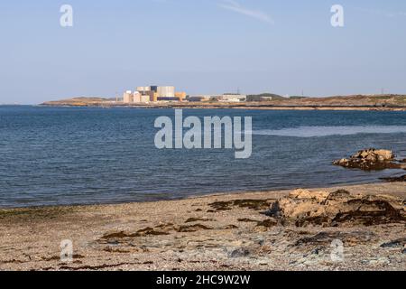 Kernkraftwerk Wylfa magnox, Anglesey, Nordwales Stockfoto