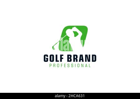 Buchstabe O für Golf-Logo-Design-Vektor-Vorlage, Vektor-Etikett des Golfs, Logo der Golfmeisterschaft, Illustration, Kreative Ikone, Design Stock Vektor
