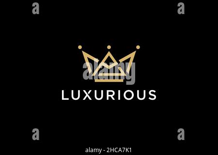 Buchstabe P Geometrische Vintage Creative Crown abstrakte Logo Design Vektor-Vorlage. Vintage Crown Logo Royal King Queen Concept Symbol Logo Konzept. Stock Vektor