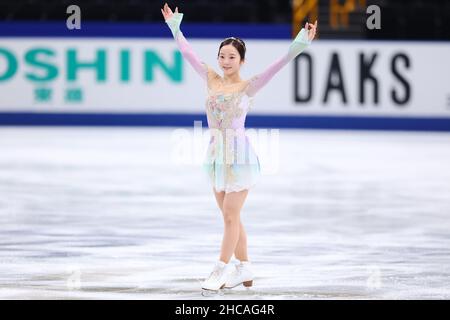 Saitama, Japan. 25th Dez 2021. Marin Honda Figure Skating : Japan Figure Skating Championships 2021 Frauen üben in der Saitama Super Arena in Saitama, Japan. Quelle: Naoki Morita/AFLO SPORT/Alamy Live News Stockfoto