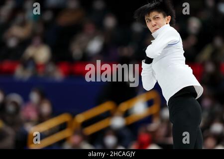 Saitama, Japan. 25th Dez 2021. Yuzuu Hanyu Eiskunstlauf : Japan Eiskunstlauf Meisterschaften 2021 Männer Praxis in Saitama Super Arena in Saitama, Japan . Quelle: Naoki Nishimura/AFLO SPORT/Alamy Live News Stockfoto