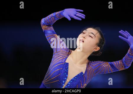 Saitama, Japan. 25th Dez 2021. Kaori Sakamoto Figure Skating : Japan Figure Skating Championships 2021 Frauen üben in der Saitama Super Arena in Saitama, Japan . Quelle: Naoki Nishimura/AFLO SPORT/Alamy Live News Stockfoto