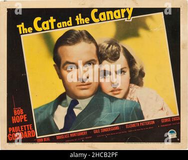 BOB HOPE und PAULETTE GODDARD in THE CAT AND THE CANARY (1939), Regie ELLIOTT NUGENT. Kredit: PARAMOUNT BILDER / Album Stockfoto