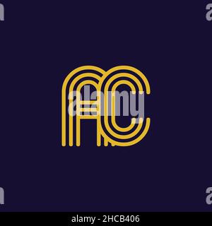 Buchstabe AC Alphabet Logo Zeichen Symbol. Modernes Vektor-Logo-Design für das Unternehmen und die Unternehmensidentität. Stock Vektor