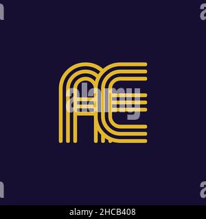 Buchstabe AE Alphabet Logo Zeichen Symbol. Modernes Vektor-Logo-Design für das Unternehmen und die Unternehmensidentität. Stock Vektor