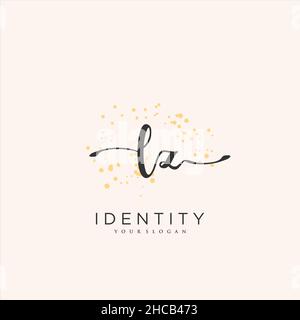 LZ Handschrift Logo Vektor Kunst der ersten Unterschrift, Hochzeit, Mode, jewerly, Boutique, Blumen und botanische mit kreativer Vorlage für jedes Unternehmen Stock Vektor