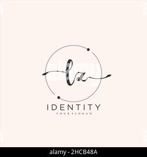 LZ Handschrift Logo Vektor Kunst der ersten Unterschrift, Hochzeit, Mode, jewerly, Boutique, Blumen und botanische mit kreativer Vorlage für jedes Unternehmen Stock Vektor