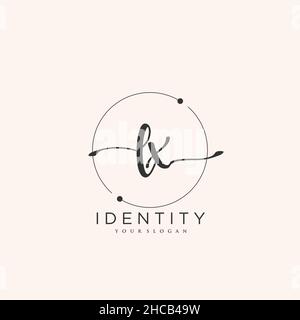 LX Handschrift Logo Vektor Kunst der ersten Unterschrift, Hochzeit, Mode, jewerly, Boutique, Blumen und botanische mit kreativer Vorlage für jedes Unternehmen Stock Vektor