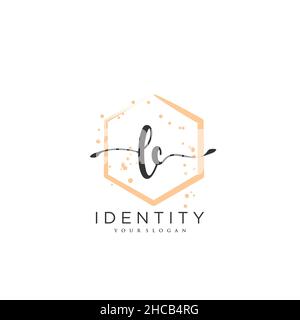 LC Handschrift Logo Vektor Kunst der ersten Unterschrift, Hochzeit, Mode, jewerly, Boutique, Blumen und botanische mit kreativer Vorlage für jedes Unternehmen Stock Vektor