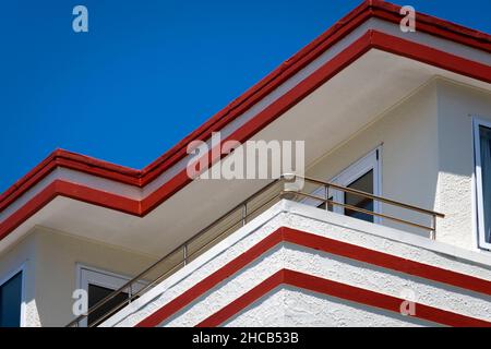 Art déco-Apartments, Aro Street, Wellington, Nordinsel, Neuseeland Stockfoto