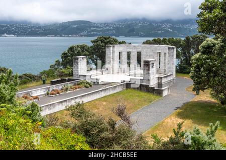Massey Memorial, ein Marmordenkmal zum Gedenken an William Ferguson Massey, Premierminister von 1912-1925, Wellington, Nordinsel, Neuseeland Stockfoto
