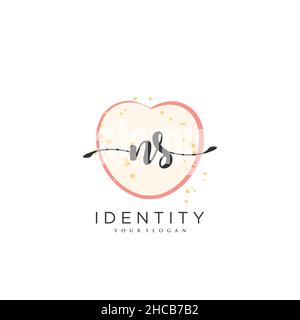 NS Handschrift Logo Vektor Kunst der ersten Unterschrift, Hochzeit, Mode, jewerly, Boutique, Blumen und botanische mit kreativer Vorlage für jedes Unternehmen Stock Vektor