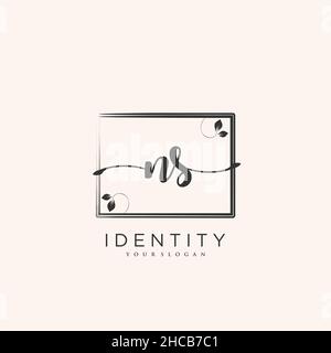 NS Handschrift Logo Vektor Kunst der ersten Unterschrift, Hochzeit, Mode, jewerly, Boutique, Blumen und botanische mit kreativer Vorlage für jedes Unternehmen Stock Vektor