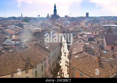 Italien, Lombardei, Crema, Via Giuseppe Mazzini Stockfoto