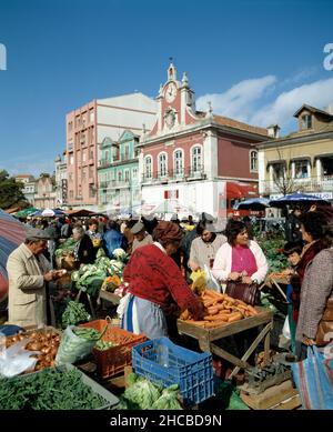 Portugal. Leiria County. Caldas Da Rainha. Täglicher Markt. Stockfoto