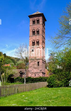 Deutschland, Baden-Württemberg, Calw, Glockenturm der Abtei Hirsau Stockfoto