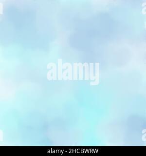 Blau Pastell Aquarell verschwommen Verlauf abstrakter Hintergrund Stockfoto