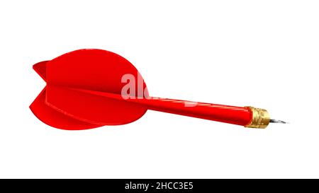 Isolierter Vektor mit rotem Pfeil Stock Vektor