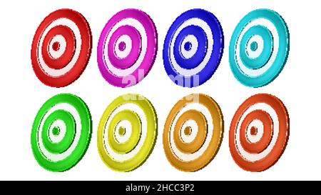 Zielwert-DART-Zielerreichungsvektor Stock Vektor