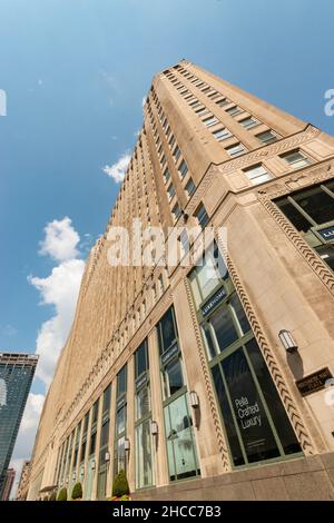 Das riesige Art Deco Merchandise Mart Handelsgebäude in Chicago Illinois wurde 1930 eröffnet, als es das größte Gebäude der Welt war Stockfoto