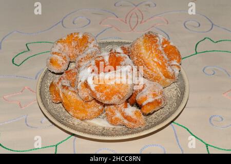 Reichhaltige und nahrhafte Desserts, einzigartige Gerichte. Stockfoto