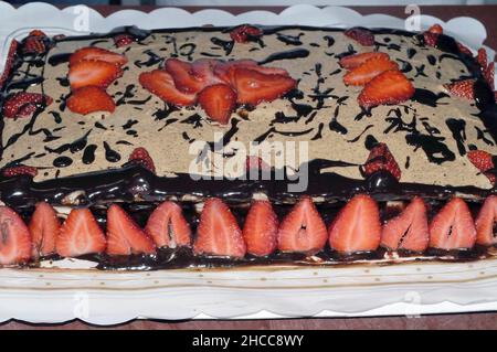 Reichhaltige und nahrhafte Desserts, einzigartige Gerichte. Stockfoto