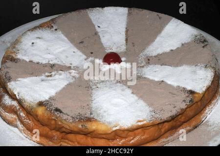 Reichhaltige und nahrhafte Desserts, einzigartige Gerichte. Stockfoto