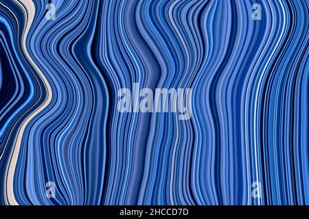 Flüssige Kunst. Marmortinte bunt. Blauer Marmor Muster Textur abstrakter Hintergrund. Kann für Hintergrund oder Tapete, Flow-Tinte verwendet werden Stockfoto