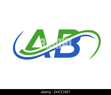 Ab Letter Linked Business Logo. Ab-Logo-Design. Ab Logo Design für Finanz-, Entwicklungs-, Investitions-, Immobilien- und Managementunternehmen Vector Stock Vektor