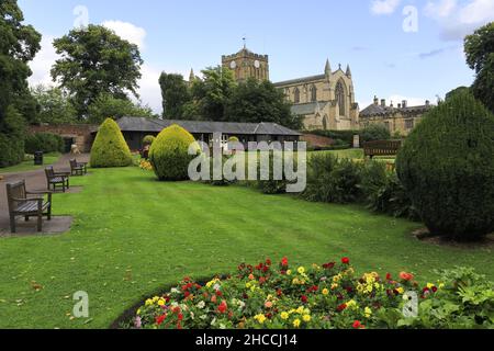 Die Priory Church of St Andrew, Hexham Abbey, Hexham Town, Northumberland, England Stockfoto