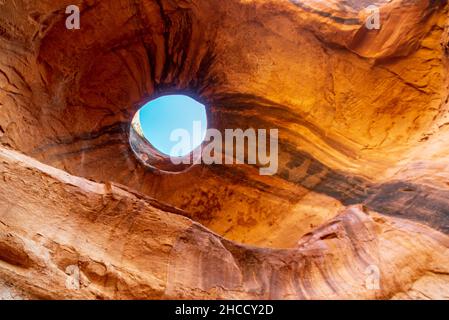 Die Big Hogan Formation im Monument Valley, Arizona Stockfoto