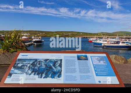 Geschichtspanel, Portmagee, County Kerry, Irland Stockfoto