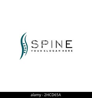 Modernes Design WIRBELSÄULE gesunde Selbstpflege Logo-Design Stock Vektor