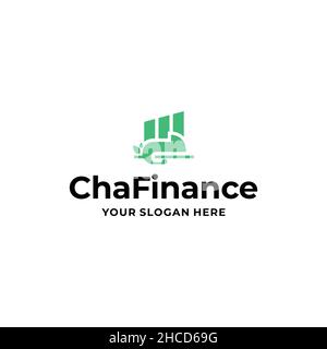 Modernes Design CHA FINANCE Accounting Logo Design Stock Vektor