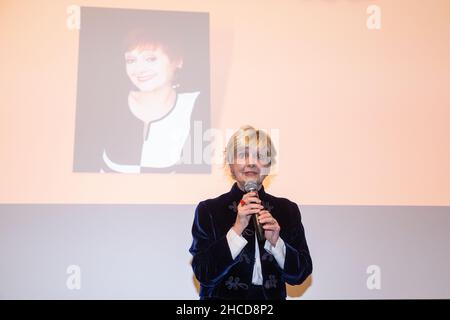 27. Dezember 2021, Roma, Italien: Milena Vukotic bei der Preisverleihung der zweiten Ausgabe des Giulietta Masina-Preises im Casa del Cinema in Rom (Bild: © Matteo Nardone/Pacific Press via ZUMA Press Wire) Stockfoto