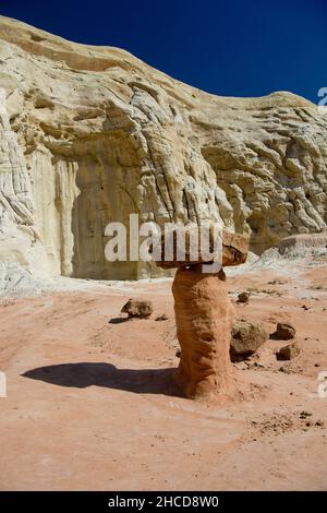 Sandstone Toadhocker Hoodoo, Grand Staircase - Escalante National Monument, Utah Stockfoto