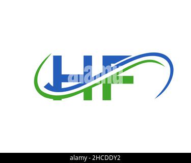 HF Logo Design für Finanz-, Entwicklungs-, Investitions-, Immobilien- und Managementunternehmen Vektor-Vorlage. HF Letter Linked Business Logo. Anfängliche HF Stock Vektor