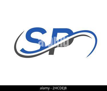 SP Letter Linked Business Logo. SP-Logo-Design. SP Logo Design für Finanz-, Entwicklungs-, Investitions-, Immobilien- und Managementunternehmen Vector Stock Vektor