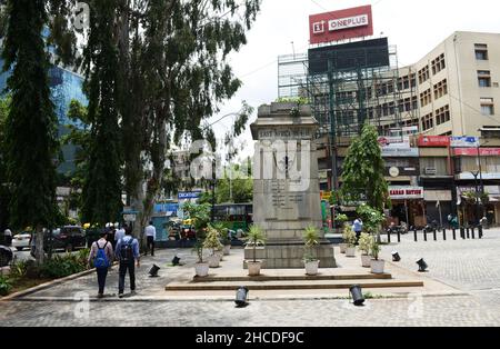 Sapper war Memorial auf der Brigade Road in Bangalore, Indien. Stockfoto