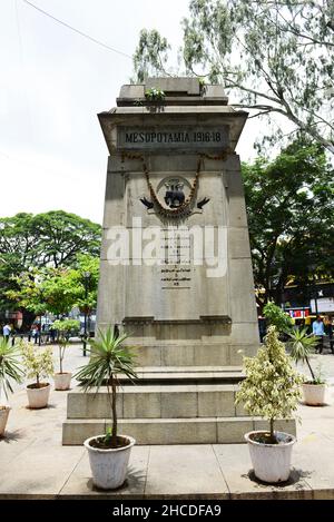 Sapper war Memorial auf der Brigade Road in Bangalore, Indien. Stockfoto