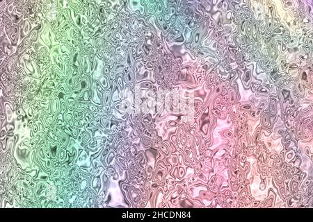 Holografische Regenbogenfolie. Trendiger Hintergrund. Stockfoto