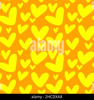 Nahtloses Valentinskarte-Muster mit Herzen für Postkarten und Geschenke und Karten Stockfoto