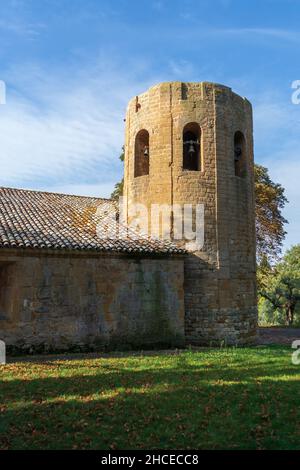 Kirche Pieve di Corsignano dei Santi Vito e Modesto, Val d'Orcia, UNESCO-Weltkulturerbe, Pienza, Toskana, Italien, Europa Stockfoto