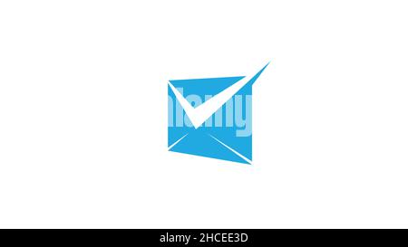 Kreatives Umschlagprüfung Logo-Vektorsymbol Stock Vektor