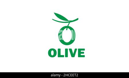 Creative Olive Leaves Alphabet Symbol Logo Vector Stock Vektor